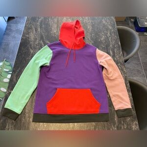 Vintage BKLYN Colorblock Hoodie – Unisex Size Large